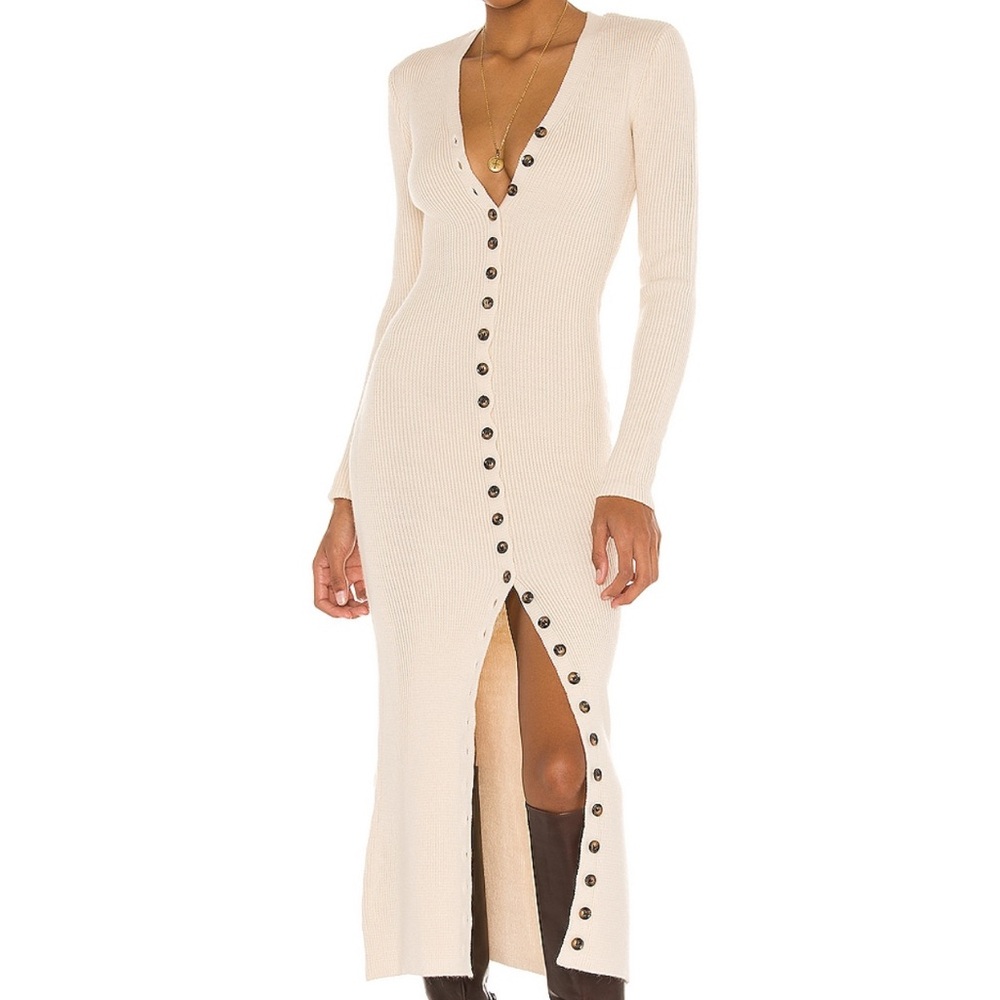 LPA Kavala Sweater Dress in Ivory Size small